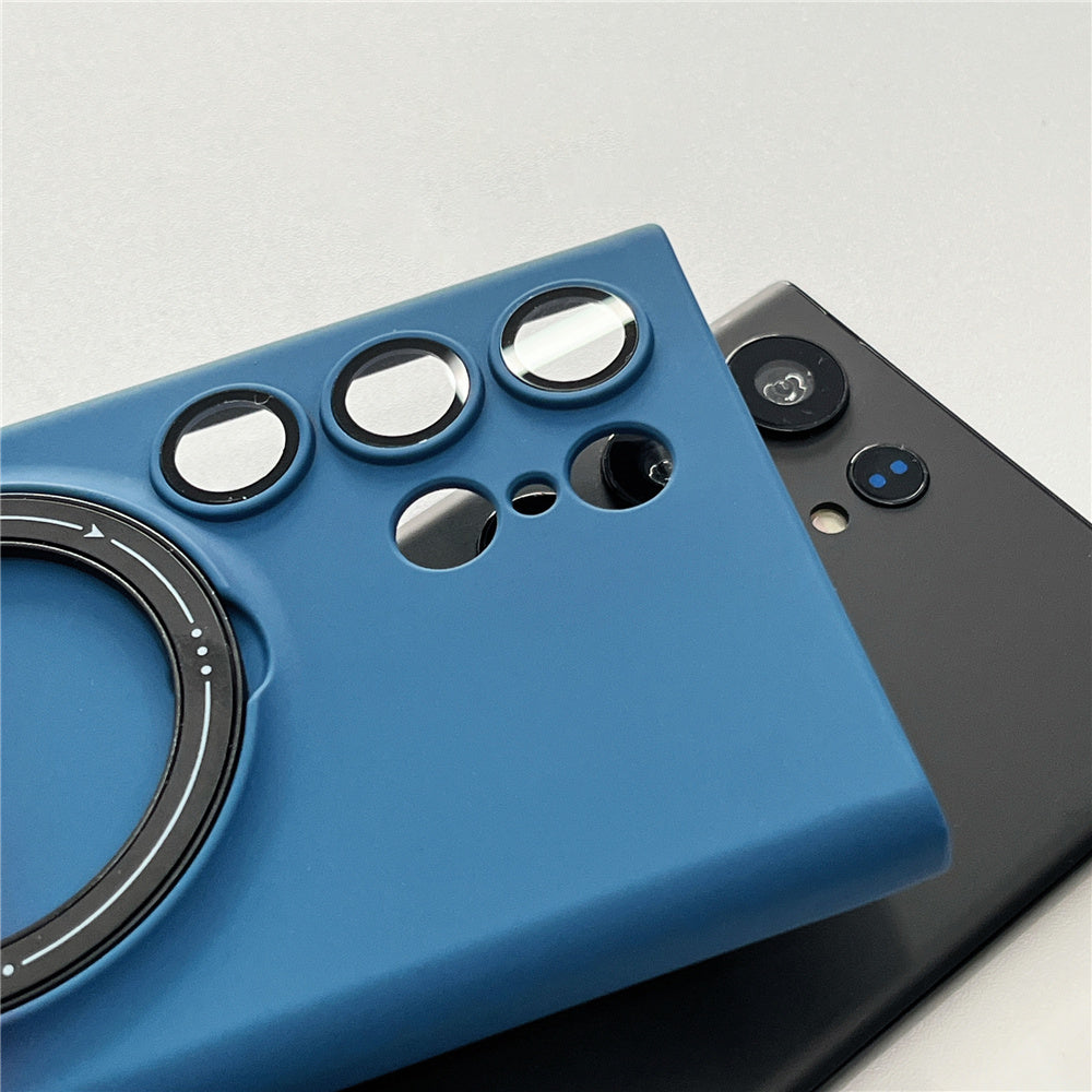 For Samsung Galaxy S23 Ultra Gradient TPU Phone Case Rotating Magnetic Kickstand Cover with Lens Protector For Samsung Galaxy S23 Ultra Gradient TPU Phone Case Rotating Magnetic Kickstand Cover with Lens Protector